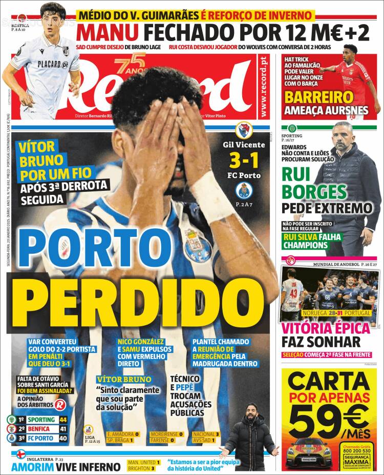 Portada de Record (Portugal)