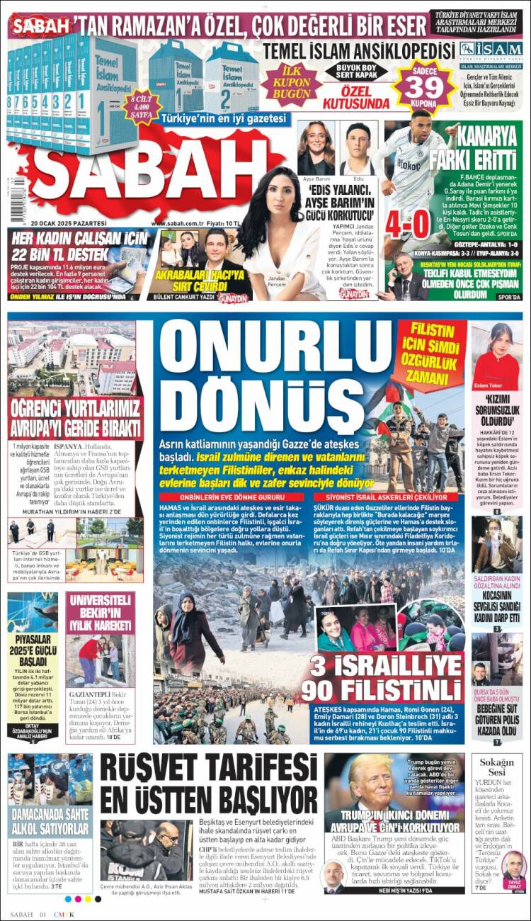 Portada de Sabah (Turqu&iacute;a)