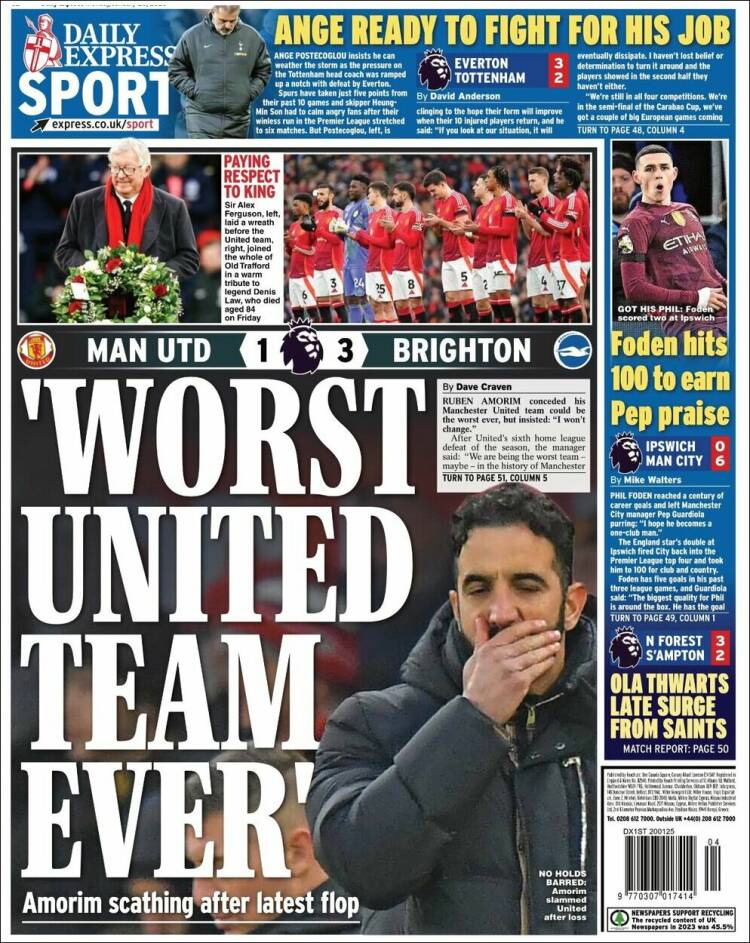 Portada de Express Sport (Reino Unido)