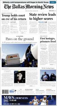 Portada de Dallas Morning News (USA)