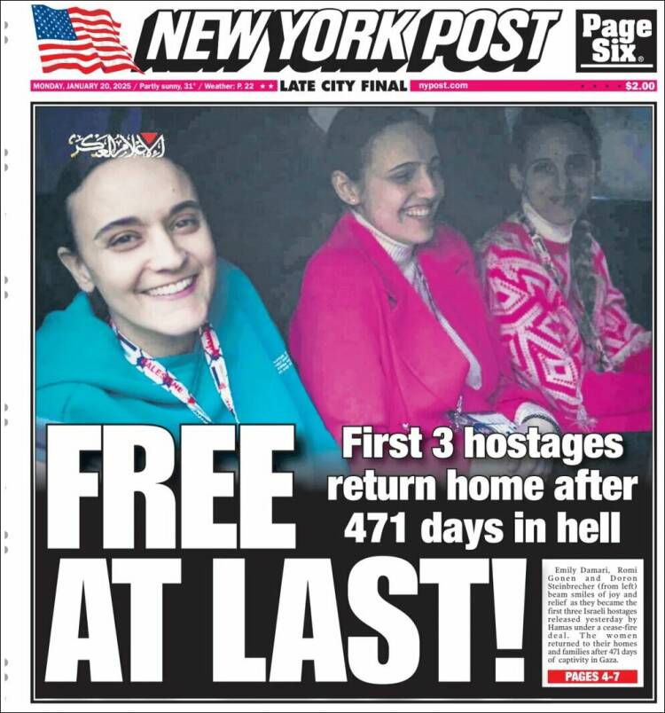 Portada de New York Post (USA)