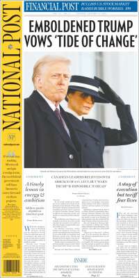 Portada de The National Post (Canadá)