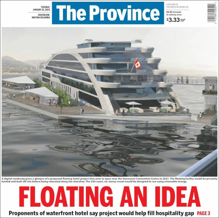 Portada de The Province (Canadá)