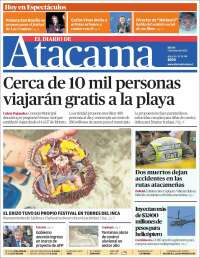 Portada de Diario de Atacama (Chile)