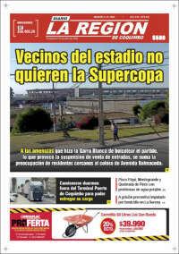 Portada de Diario La Región de Coquimbo (Chile)