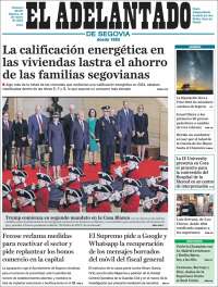 Portada de El Adelantado de Segovia (España)