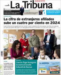 Portada de La Tribuna de Albacete (España)