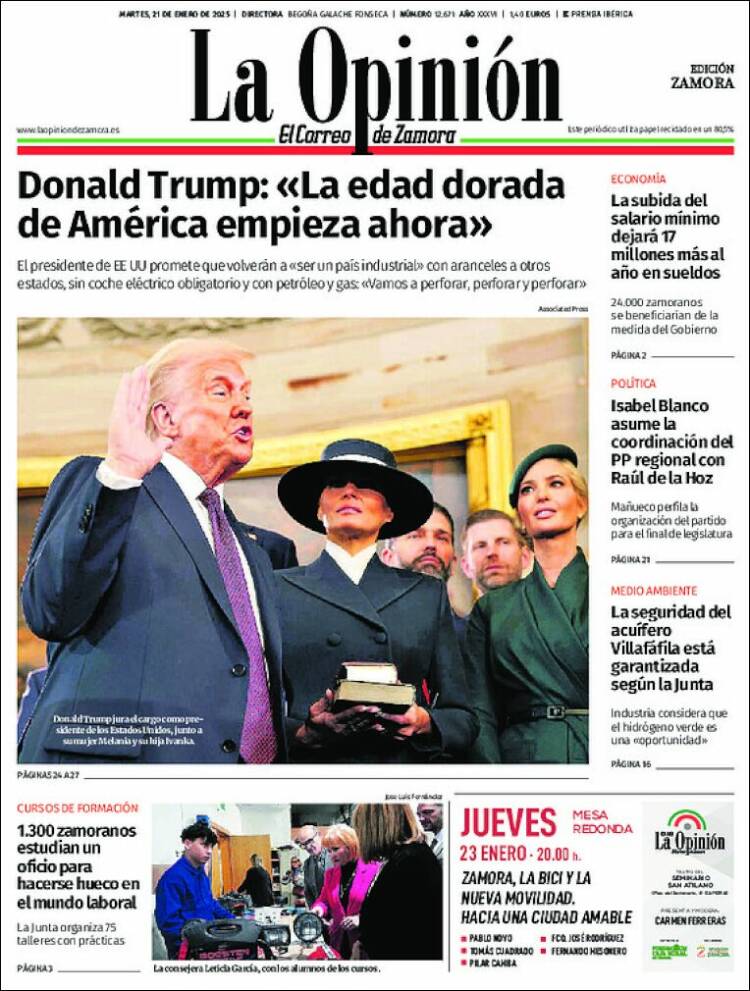 Portada de La Opinión - El Correo de Zamora (España)