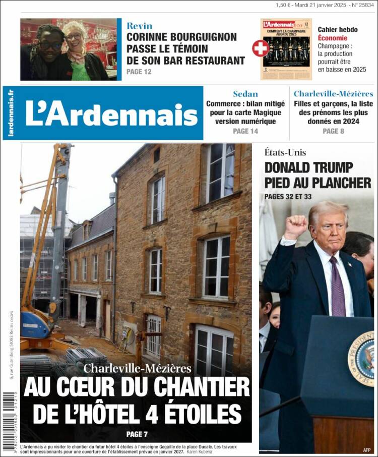 Portada de L'Ardenais (Francia)