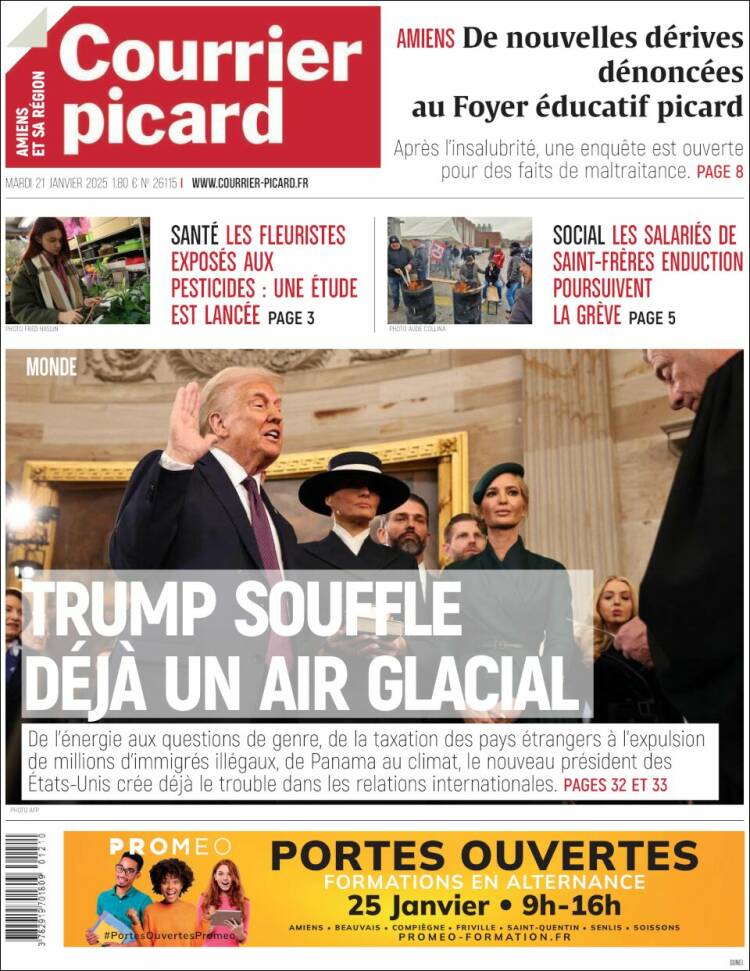 Portada de Courrier Picard (Francia)