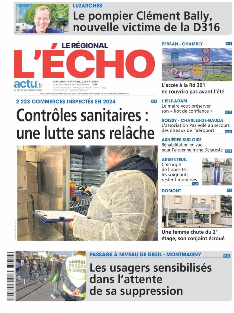 Portada de L'Echo de la Haute-Vienne (Francia)