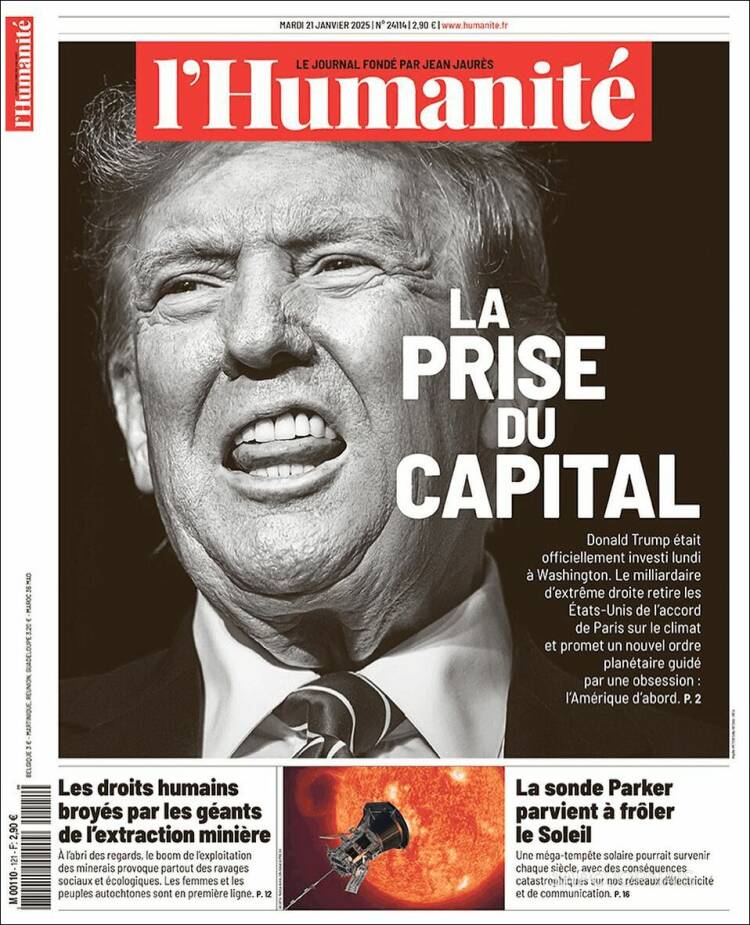 Portada de l'Humanite (Francia)