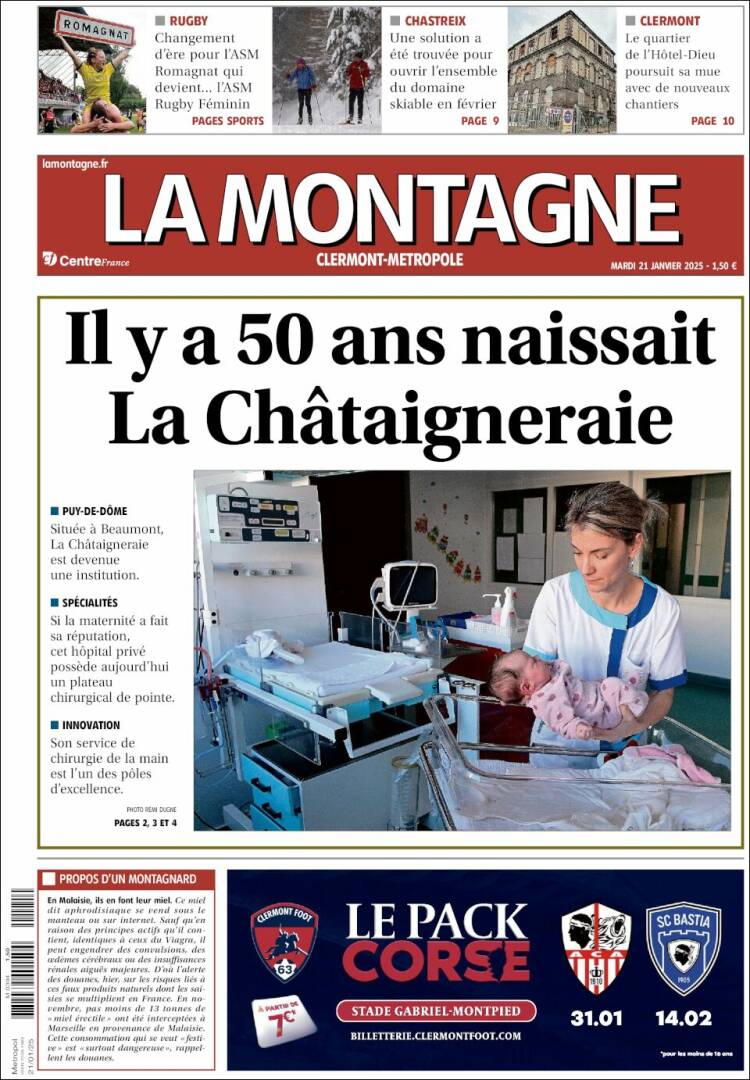 Portada de La Montagne (Francia)