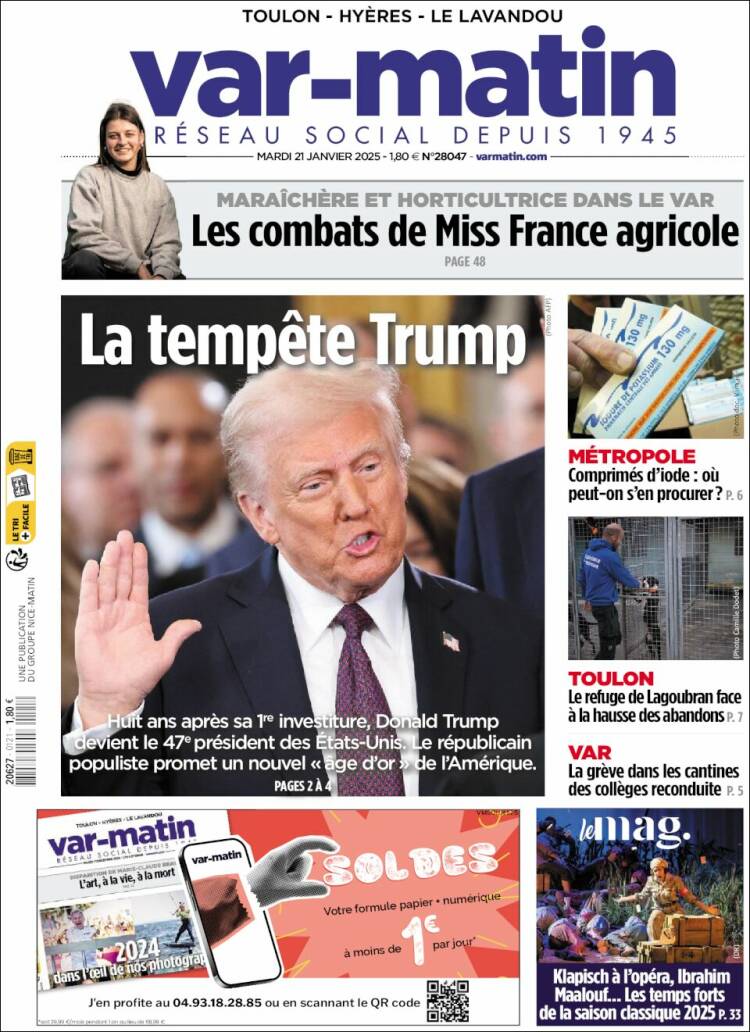 Portada de Var-Matin (Francia)