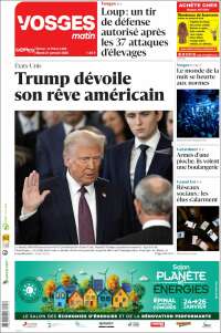 Portada de Vosges Matin (Francia)