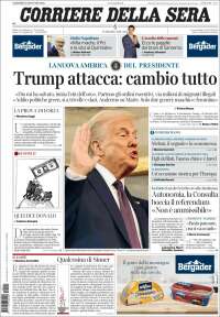 Portada de Corriere della Sera (Italia)