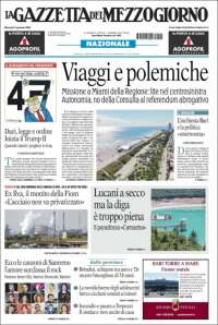 Portada de La Gazzetta del Mezzogiorno (Italia)