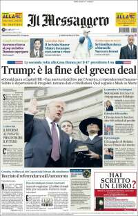 Portada de Il Messaggero (Italia)