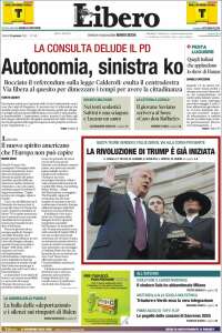 Portada de Libero (Italia)