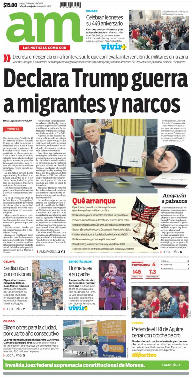 Portada de Al Día A.M. (México)