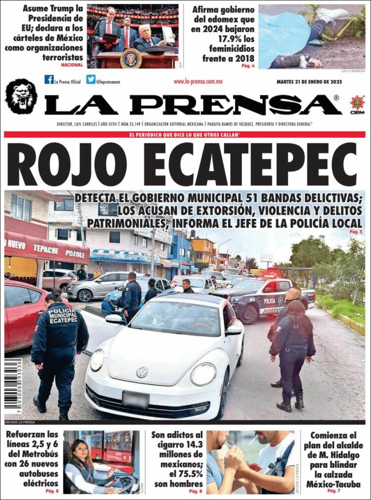 Portada de La Prensa (México)