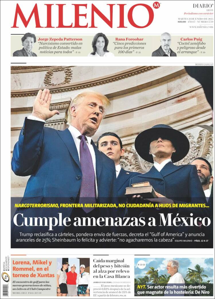 Portada de Milenio de León (Mexico)