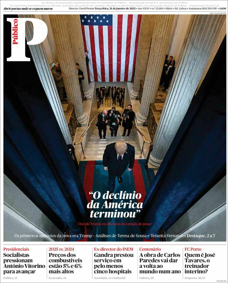 Portada de Público (Portugal)