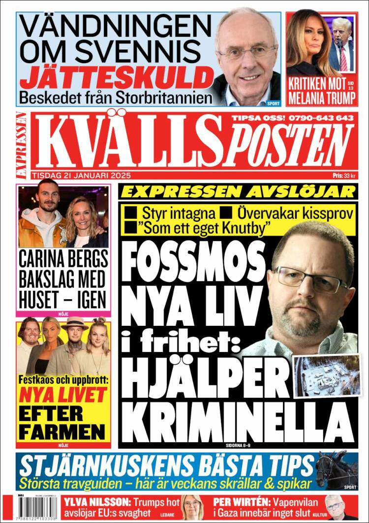 Portada de Kvällsposten (Sweden)