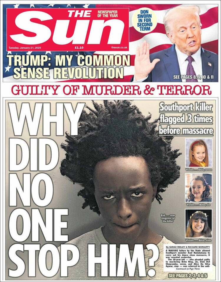 Portada de The Sun (United Kingdom)