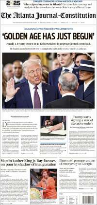 Portada de The Atlanta Journal-Constitution (USA)