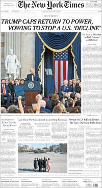 Portada de New York Times (USA)