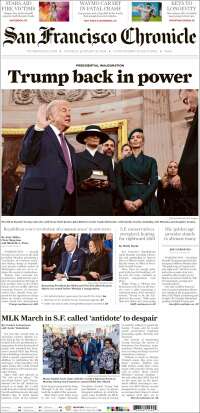 Portada de San Francisco Chronicle (USA)