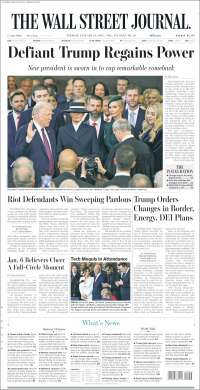 Portada de Wall Street Journal (USA)