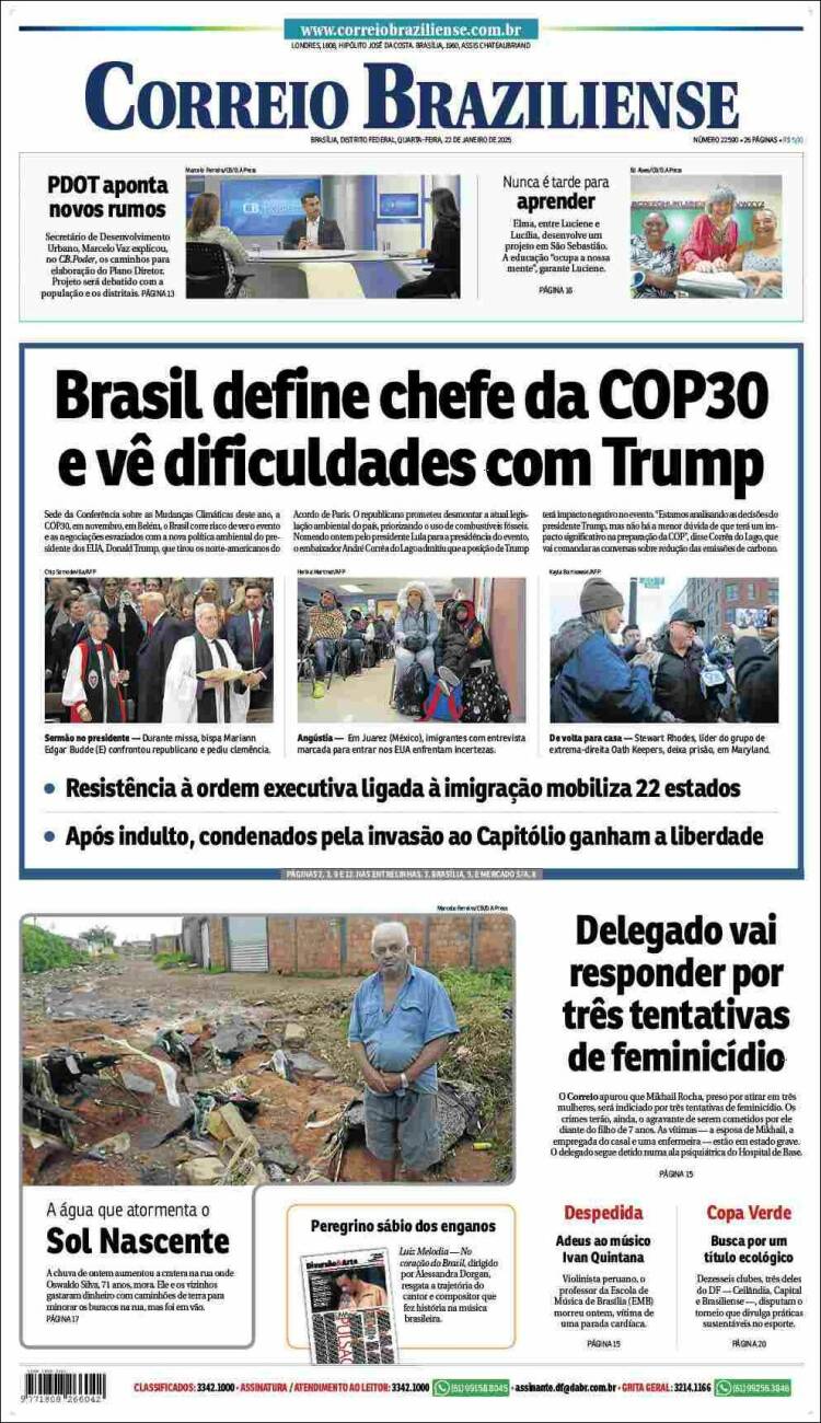 Portada de Correio Braziliense (Brasil)