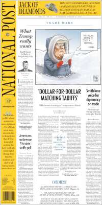 Portada de The National Post (Canadá)