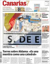 Portada de Canarias 7 (España)