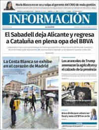 Portada de Diario Información (España)