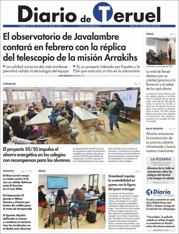 Portada de Diario de Teruel (España)