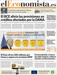 Portada de El Economista (España)