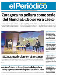 Portada de El Periódico de Aragón (España)