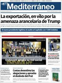 Portada de El Periódico Mediterraneo (España)