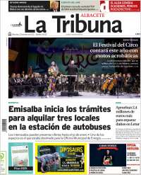 Portada de La Tribuna de Albacete (España)