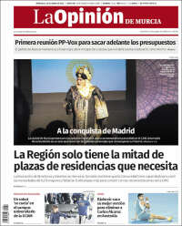 Portada de La Opinión de Murcia (España)