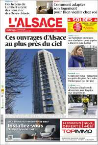 Portada de Journal L'Alsace (France)