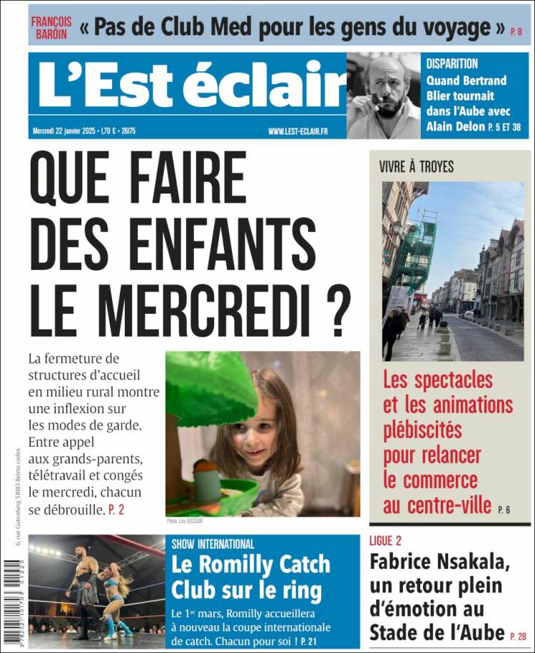 Portada de L'Est Eclair (Francia)