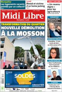 Portada de Midi Libre (Francia)