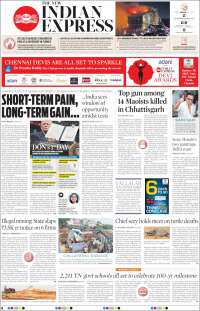 Portada de New Indian Express (India)