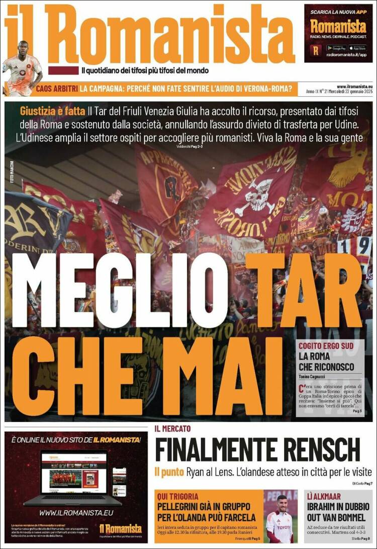 Portada de Romanista (Italy)