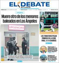 Portada de El Debate de Culiacán (México)