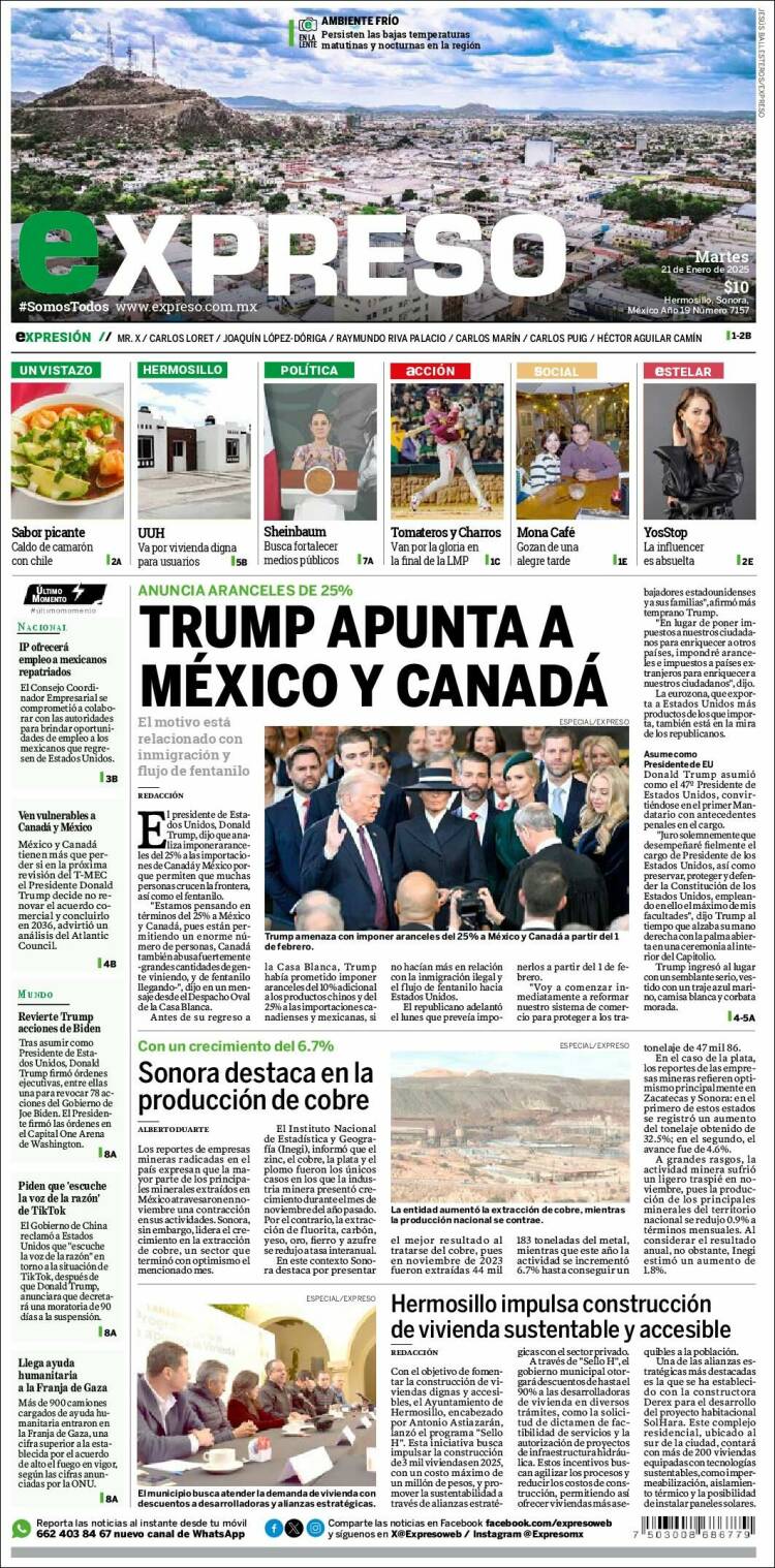 Portada de Expreso (Mexico)